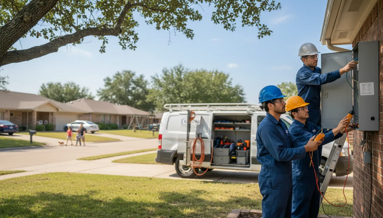 Certified electrician providing emergency electrical services in Umbarger, TX